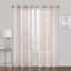 Whittier Blush Metallic Sheer Grommet Curtain Panel, 84"