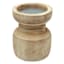 Natural Wood Candle Holder, 6"