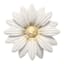 White Rustic Metal Flower Wall Art, 7"