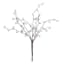 White Glittered Berry Pick, 12"