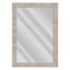 Weston Brown & Antique White Framed Rectangle Wall Mirror, 31x43
