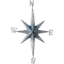 Galvanized Metal Compass Star Wall Decor, 15x22