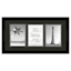 3-Opening Black Mat Collage Picture Frame, 20x10
