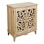 Grace Mitchell 2-Door Carved Cabinet, Natural