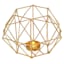 Gold Metal Piped Wire Candle Holder, 4.5"