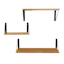 3-Piece Wooden Wall Shelf, 24"
