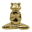 Gold Ceramic Yogi Frog, 5"