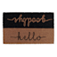Crosby St. Black Hello Goodbye Coir Mat, 18x30