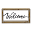Framed Welcome Cutout Block Sign, 12x8