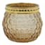 Amber Glass Votive Candle Holder, 2"