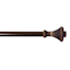 1/2" Bronze Finish Square Adjustable Curtain Rod, 18-36"
