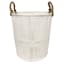 White Round Paper String Storage Basket, Large
