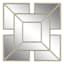 Gold Framed Accent Wall Mirror, 16x16