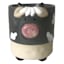 Indoor Ceramic Cow Pot, 5"