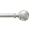 Alex 1/2" Nickel Finish Ball Adjustable Curtain Rod, 36-72"