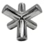 Silver Ceramic Jack Decor, 7"