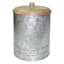 Galvanized Metal Canister with Wood Lid, Large