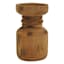 Honeybloom Natural Wood Pillar Candle Holder, 7"