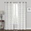 Rockwell White Embroidered Blackout Grommet Curtain Panel, 84"