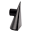 Crosby St. 1-Piece Black Modern Cone Bookend, 7"