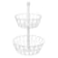 2-Tier White Iron Wire Fruit Basket