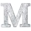 12" Galvanized Metal Monogram Wall Art, M