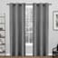 Black Pearl Raw Silk Light Filtering Grommet Curtain Panel, 84"