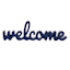 Honeybloom Welcome Cutout Table Sign, 14x4
