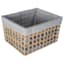 Open-Weave Paper Rope Storage Basket with Grey Liner, Medium