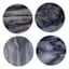 Set of 4 Round Grey Marbled Stoneware Coasters
