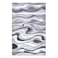 (B511) Soho Grey & Cream Waves Area Rug, 5x7
