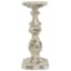 Whitewashed Pillar Candle Holder, 10"