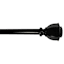 Aria 5/8" Black Finish Urn Style Adjustable Curtain Rod, 48-84"