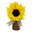 Yellow Sunflower in Natural Pot, 9"