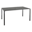 Grammercy Black Steel Slat Outdoor Dining Table, 60x36