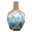 Blue Ombre Glass Bottle Vase, 10"