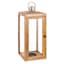 Honeybloom Natural Wood Lantern, 22"