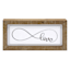 Infinity Love Wooden Block Sign, 12x6