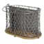 Iron Chicken Wire Weave Utensil Caddy with Mango Wood Base