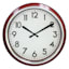 Red Retro Lucy Round Wall Clock, 16"