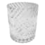 Embossed Clear Glass Votive Candle Holder, 4"
