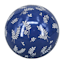 Blue Leaf Patterned Ceramic Sphere, 4"