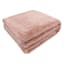 Pink Faux Fur Throw, 50x60