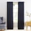 Madison Navy Pole Top Room Darkening Curtain Panel, 84"