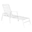 Grammercy Steel Slat Outdoor Chaise Lounge Chair, White