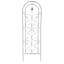 Antique Grey Metal Fleur-De-Lis Scroll Garden Trellis, 54"