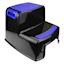 2-Fold Black & Blue Step Stool