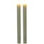 2-Pack Ivory Wax LED Taper Candles, 10"