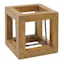 Wood & Metal Cube Figurine, 5"
