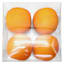 Set of 4 Orange Decorative Bowl Filler